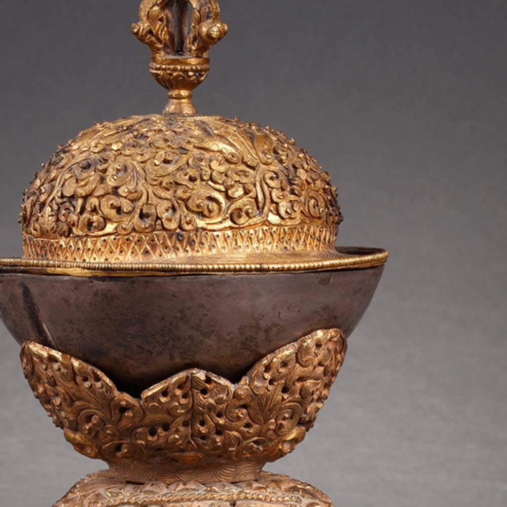 A small “kapala” ritual skullcup and its stand - 2
