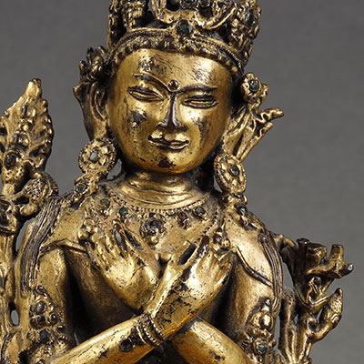 A gilt-bronze figure of Vajradhara - 2