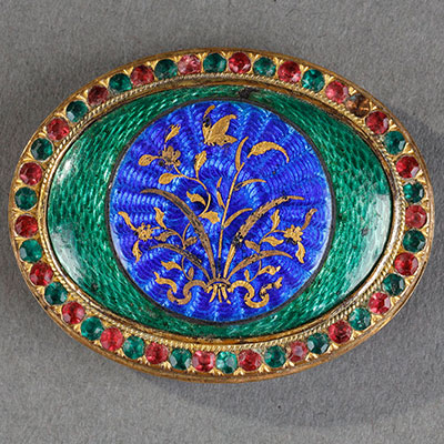 低浮雕珐琅腰带扣，广东贡品。 - 1