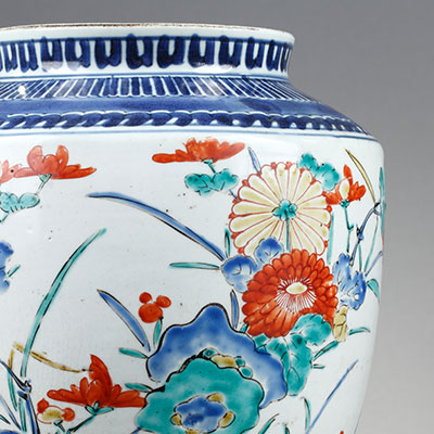 有田烧窑产的柿右卫门纹饰瓷罐 - 2