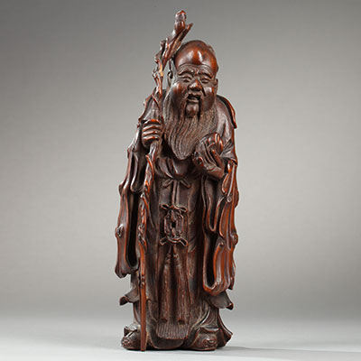 竹雕寿老像 - 1
